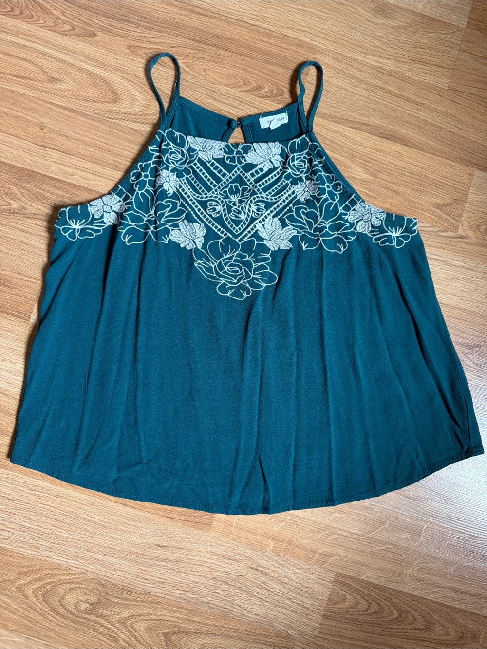 Eyeshadow Flowy Teal Halter Tank
